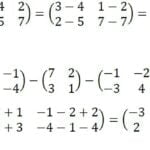 Método de suma y resta para matrices 2x2